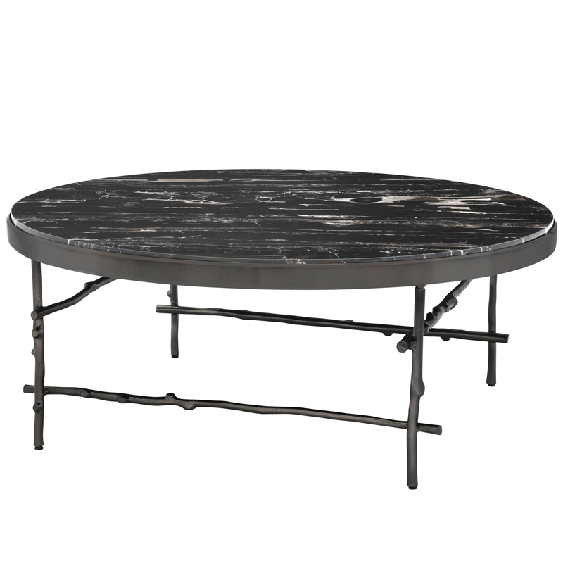 Кофейный стол Eichholtz Coffee Table Tomasso round Черный Мрамор Nero Темная бронза Кофейный стол Eichholtz Coffee Table Tomasso round Черный Мрамор Nero Темная бронза во Владивостоке | Loft Concept