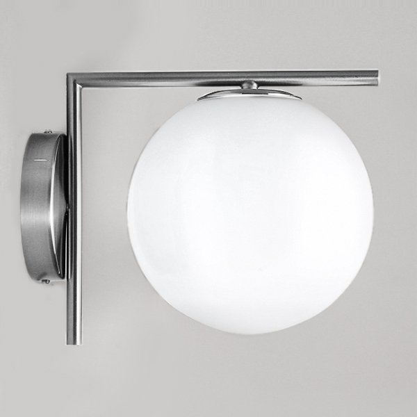 Бра IC Lighting Flos white ball IC C/W Chrome Белый Хром Бра IC Lighting Flos white ball IC C/W Chrome Белый Хром во Владивостоке | Loft Concept