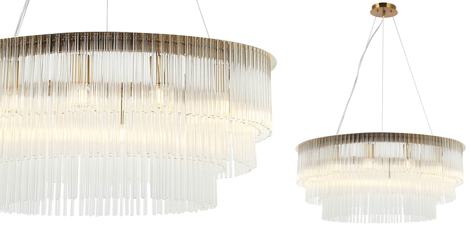 Люстра Harrison Chandelier gold 12 lamp - фото