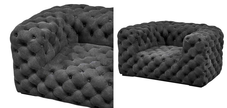 Кресло Soho Tufted Graphite Armchair Кресло Soho Tufted Graphite Armchair - Loft-Concept во Владивостоке