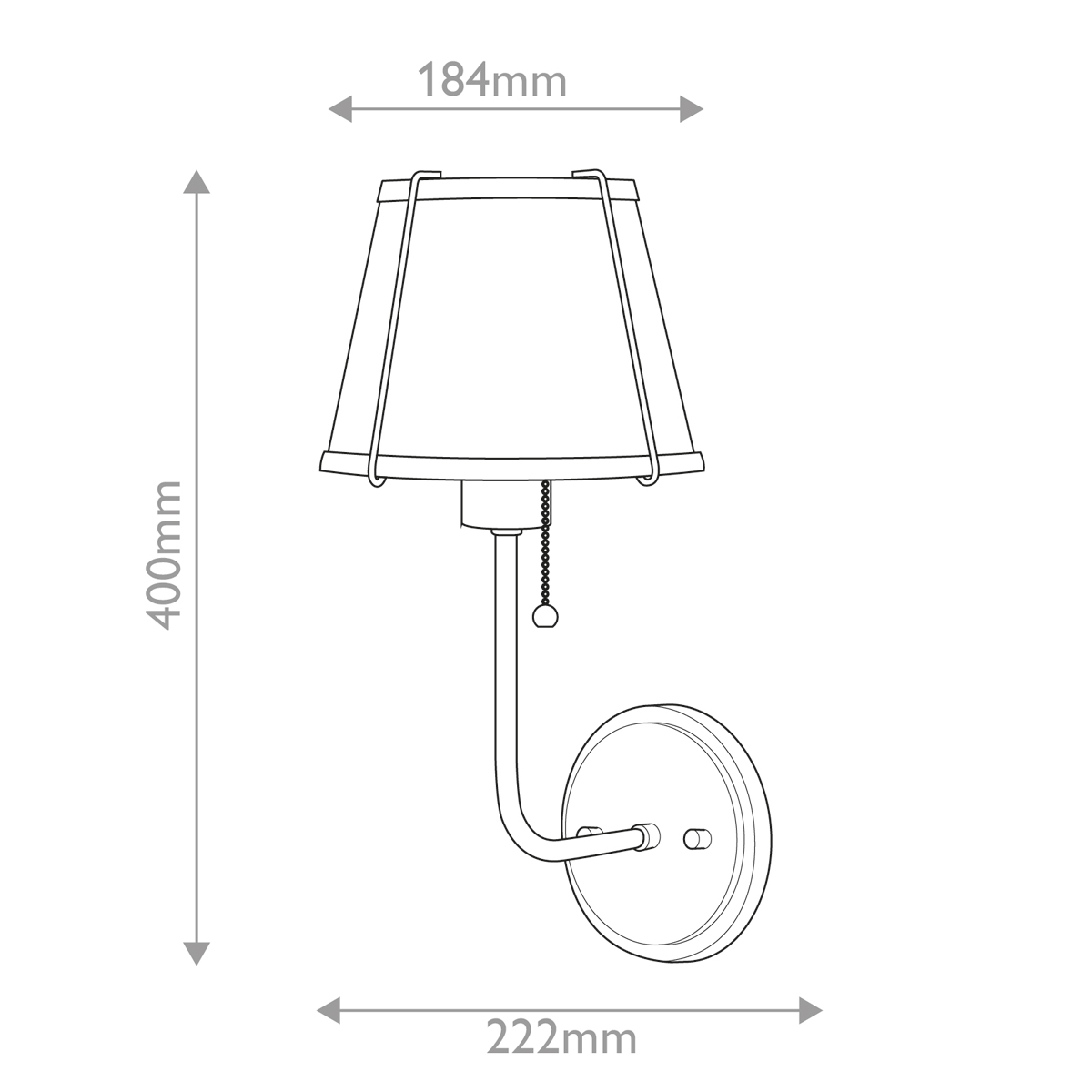 Бра с конусным плафоном и латунной фурнитурой с цепочкой для включения Hinkley во Владивостоке