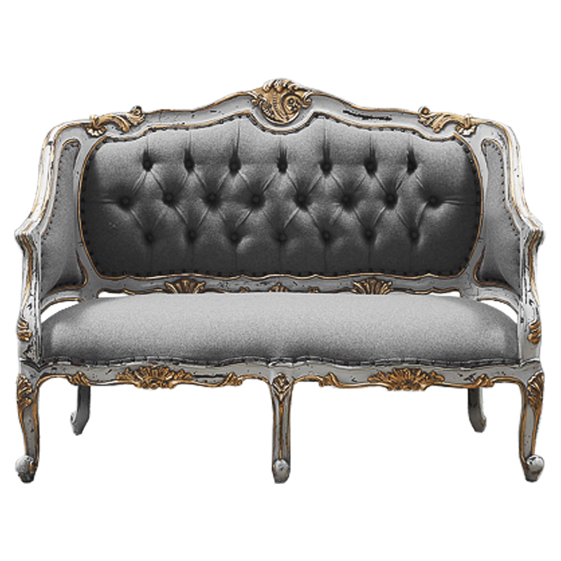 Диван Maria Antoinette Softness Capitone Серый Белый винтажная патина Диван Maria Antoinette Softness Capitone Серый Белый винтажная патина во Владивостоке | Loft Concept
