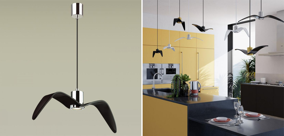 Подвесной светильник Seagull Chrome черный Подвесной светильник Seagull Chrome черный - Loft-Concept во Владивостоке