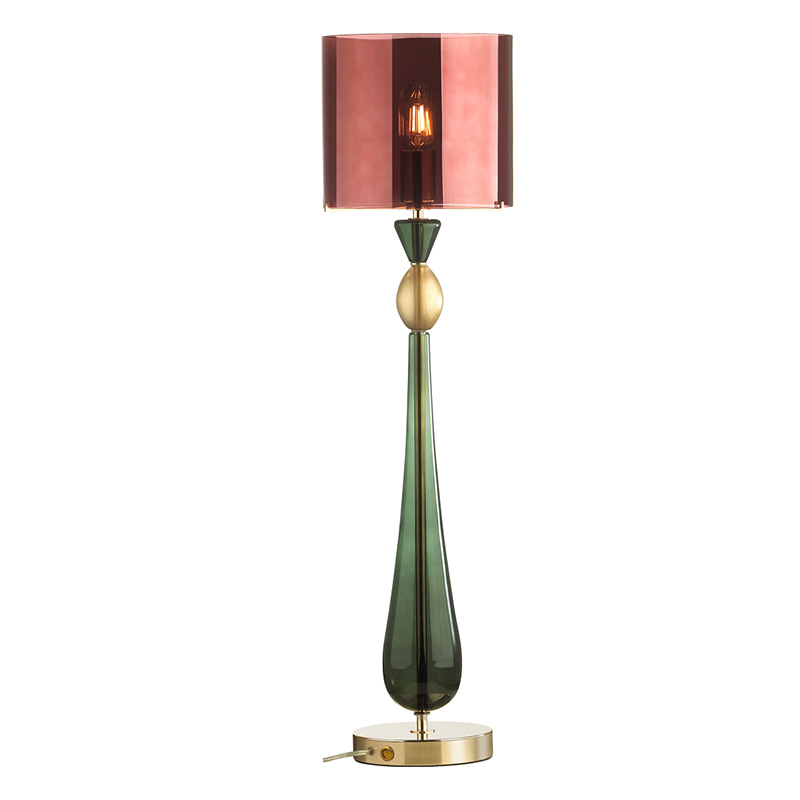 Настольная лампа Roser Burgundy Green Table Lamp Бургундский красный Золотой Зеленый Настольная лампа Roser Burgundy Green Table Lamp Бургундский красный Золотой Зеленый во Владивостоке | Loft Concept