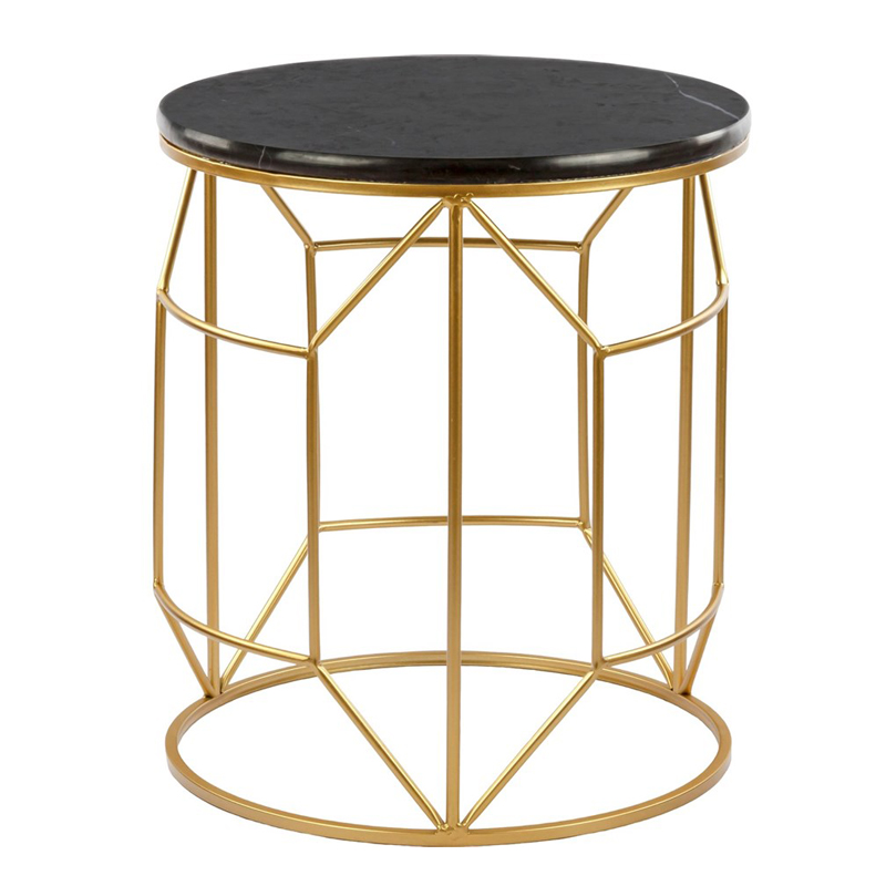Приставной столик Decorative Table чёрный мрамор Золотой Черный Мрамор Nero Приставной столик Decorative Table чёрный мрамор Золотой Черный Мрамор Nero во Владивостоке | Loft Concept
