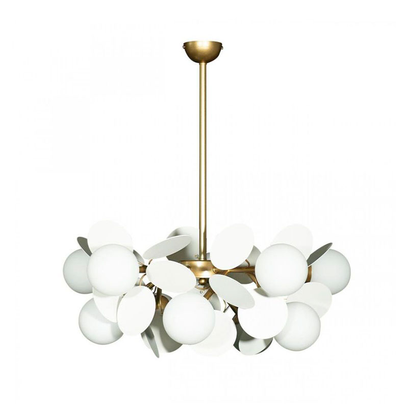Люстра MATISSE Chandelier White 10 ламп Белый Золотой Люстра MATISSE Chandelier White 10 ламп Белый Золотой во Владивостоке | Loft Concept