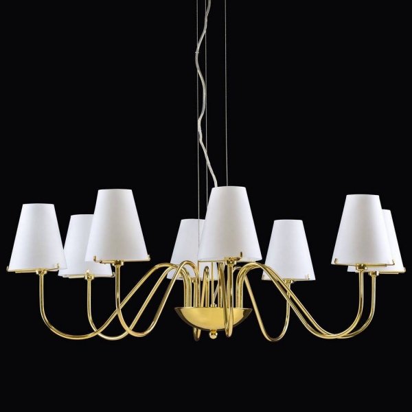 Люстра Imperial Chandelier 8 Глянцевое золото Белый Люстра Imperial Chandelier 8 Глянцевое золото Белый во Владивостоке | Loft Concept