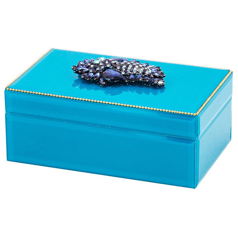 Шкатулка Talia Box turquoise Бирюзовый Синий Шкатулка Talia Box turquoise Бирюзовый Синий во Владивостоке | Loft Concept
