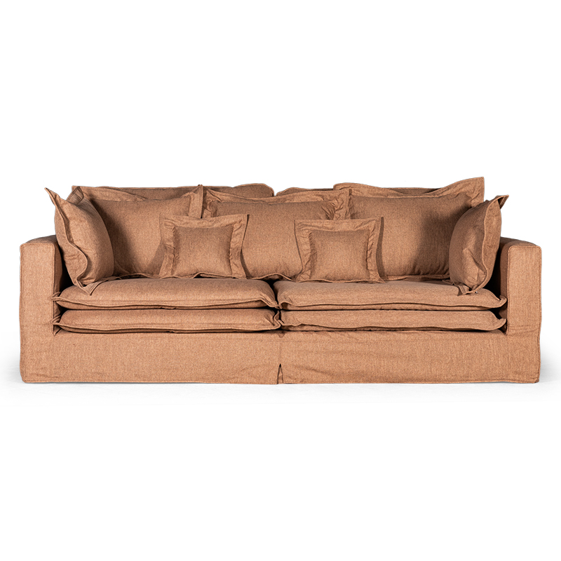 Диван Evelyn Textile Brown Sofa Коричневый Диван Evelyn Textile Brown Sofa Коричневый во Владивостоке | Loft Concept