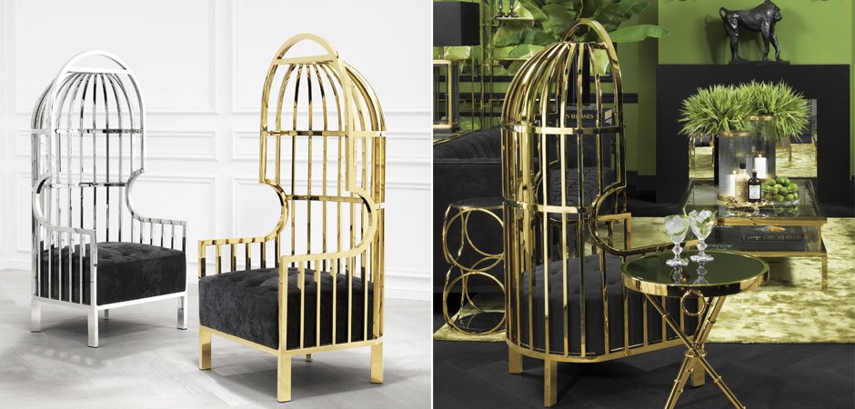 Кресло Eichholtz Chair Bora Bora Gold Кресло Eichholtz Chair Bora Bora Gold - Loft-Concept во Владивостоке