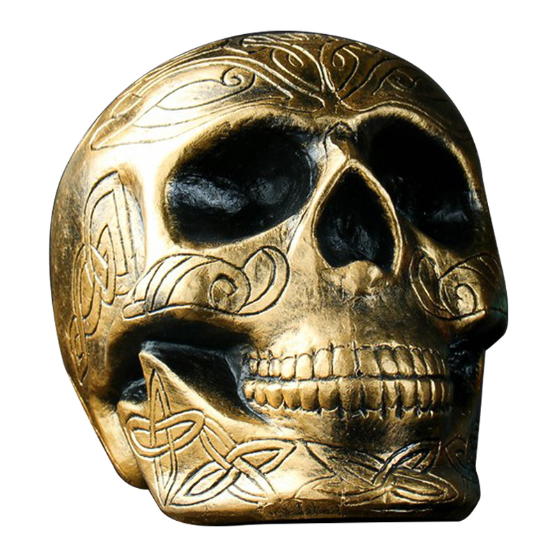Статуэтка Golden Skull with Pattern Золотой Статуэтка Golden Skull with Pattern Золотой во Владивостоке | Loft Concept