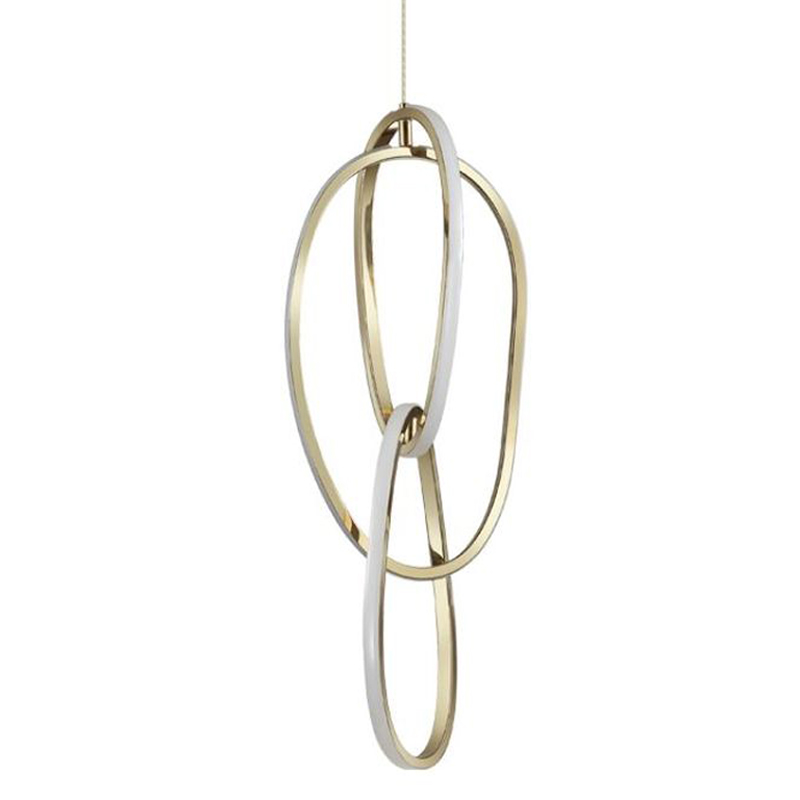Подвесной светильник 3 Chain Link Gold 61 Глянцевое золото Подвесной светильник 3 Chain Link Gold 61 Глянцевое золото во Владивостоке | Loft Concept