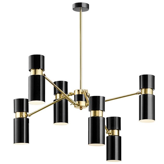 Люстра EDGAR chandelier Черный Латунь Люстра EDGAR chandelier Черный Латунь во Владивостоке | Loft Concept