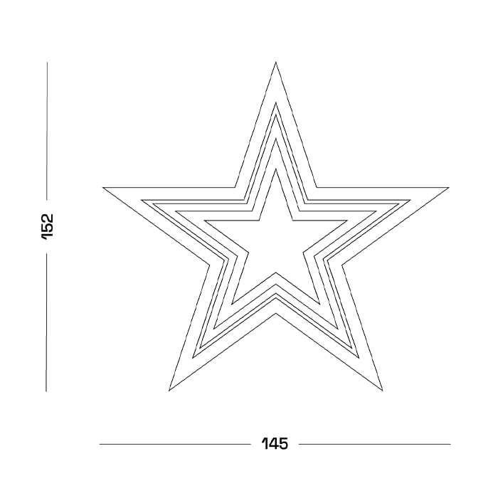 Дизайнерский ковер в виде звезды Poltronova Tappeto Stellina  Navy Blue Grey Rug во Владивостоке