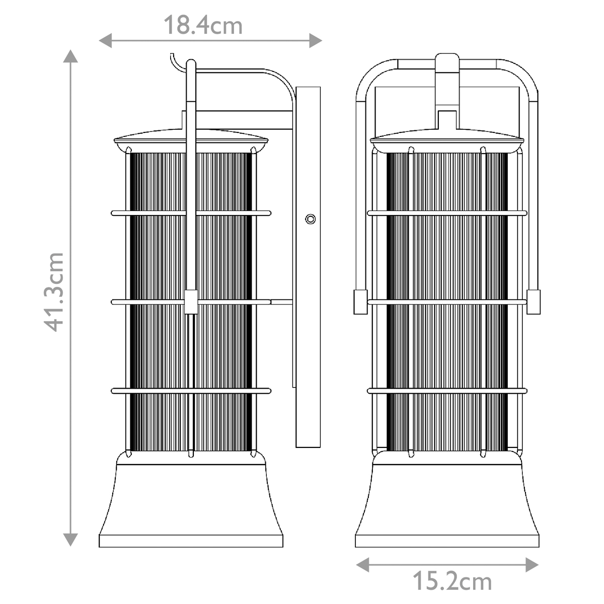 Настенный фонарь цилиндрической формы с рифленым стеклом в золотом каркасе на черном прямоугольном основании Eurofase во Владивостоке