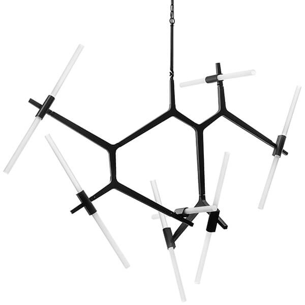 Люстра Агнес Chandelier Black 14 Белый Черный Люстра Агнес Chandelier Black 14 Белый Черный во Владивостоке | Loft Concept