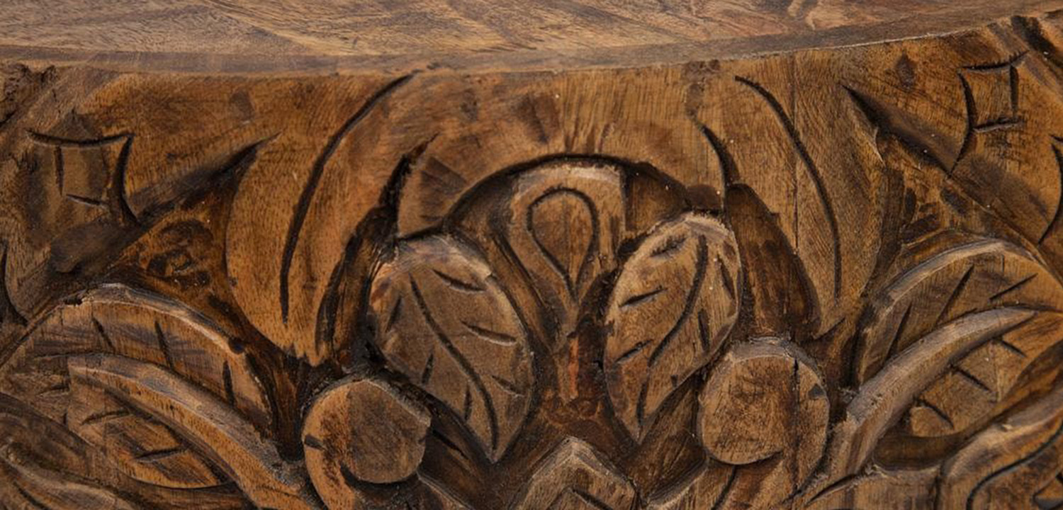 Кофейный стол Indian Carved Mango Tree  - фото