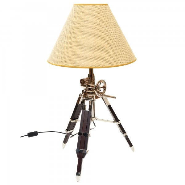 Настольная лампа Tripod Table Lamp Бежево-серый Коричневый Настольная лампа Tripod Table Lamp Бежево-серый Коричневый во Владивостоке | Loft Concept