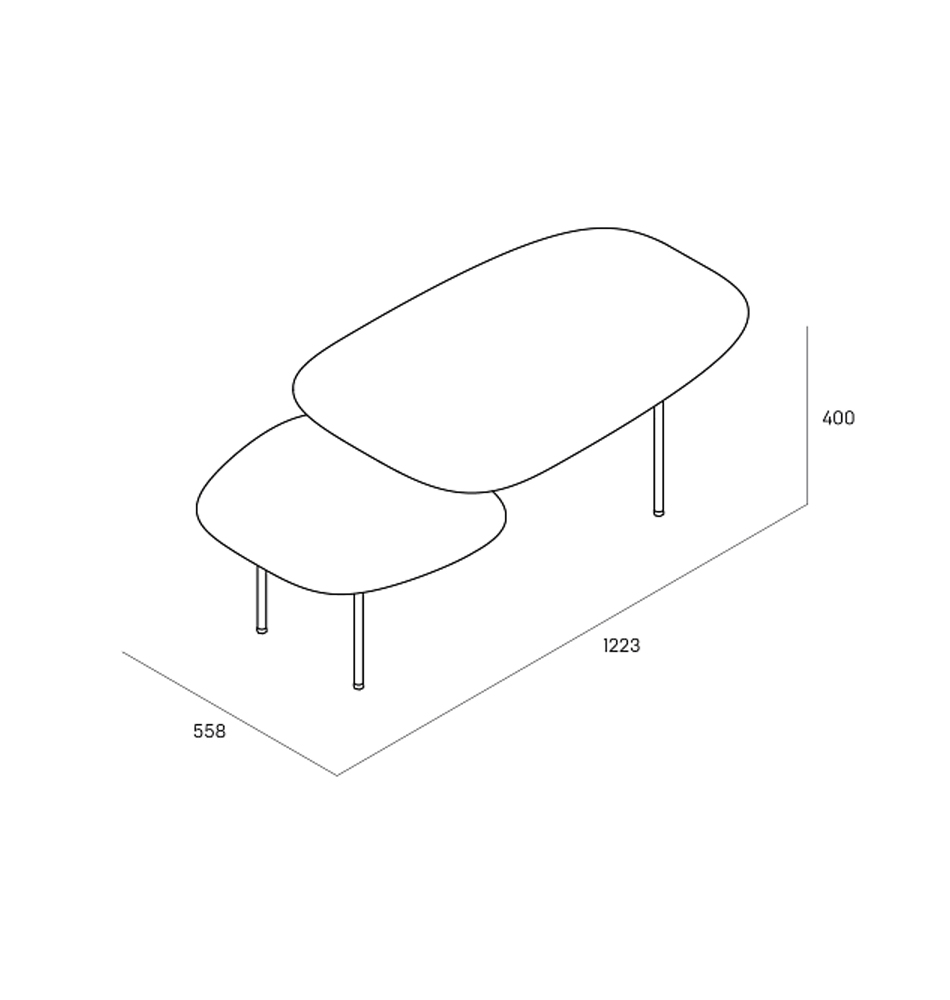 Step журнальный столик из натурального дуба и металла во Владивостоке