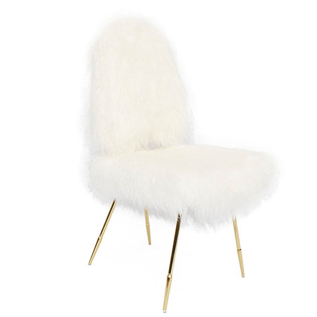 Стул Maxime Lounge Chair Белый Глянцевое золото Стул Maxime Lounge Chair Белый Глянцевое золото во Владивостоке | Loft Concept