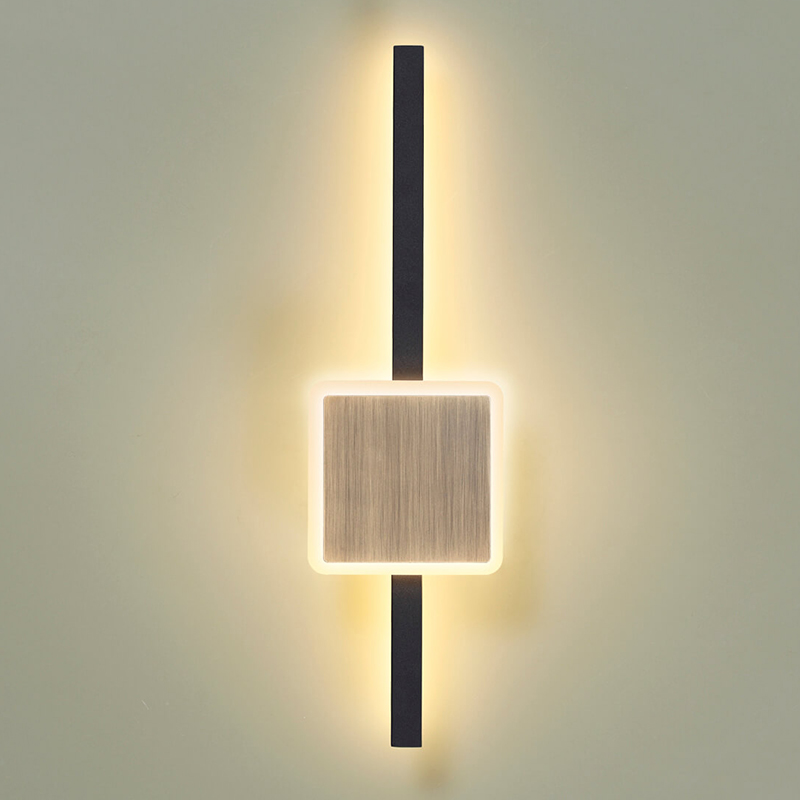 Бра Barrette Square Sconce 40 Черный Античная Бронза во Владивостоке | Loft Concept 