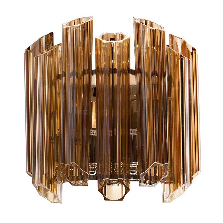 Бра Hexagon tube Bra Amber Хром Янтарь (Amber) Бра Hexagon tube Bra Amber Хром Янтарь (Amber) во Владивостоке | Loft Concept