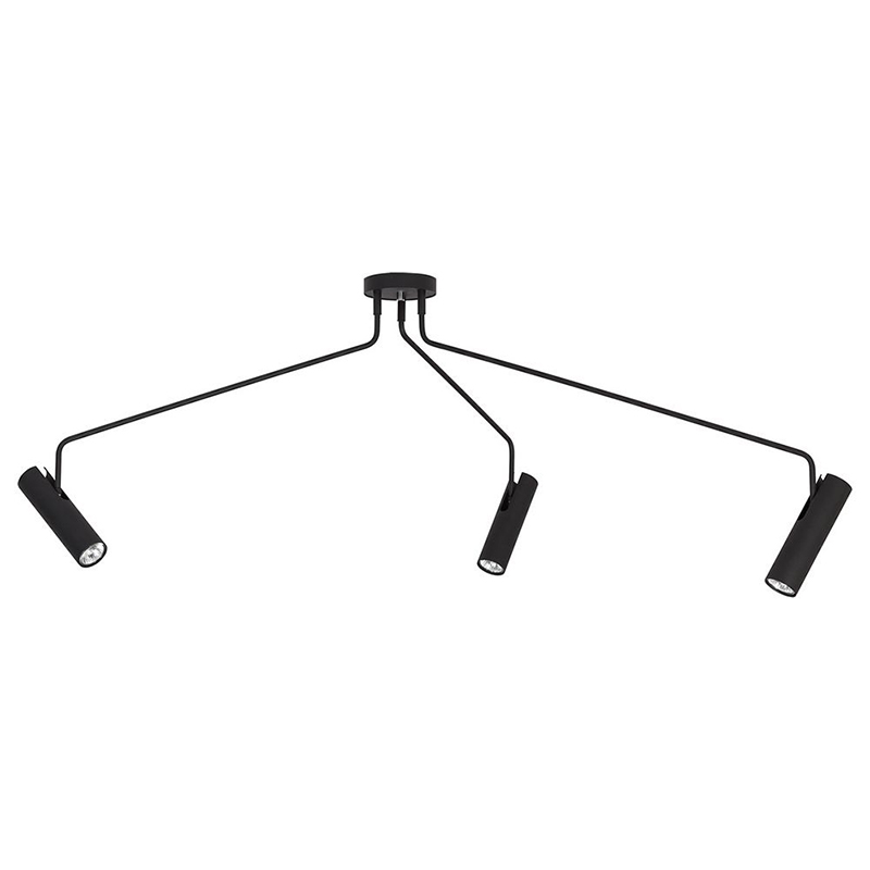 Потолочный светильник Tibo Branches Trumpet Tube black 3 Черный Потолочный светильник Tibo Branches Trumpet Tube black 3 Черный во Владивостоке | Loft Concept