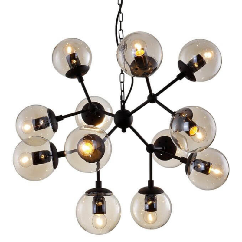 Люстра Modo Chandelier 12 Globes Дымчатый (Smoke) Люстра Modo Chandelier 12 Globes Дымчатый (Smoke) во Владивостоке | Loft Concept