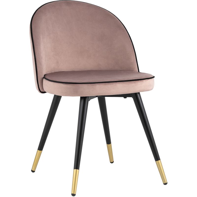 Стул Cooper Chair LUX Пепельно-Розовый Велюр Розовый пастельный Черный Стул Cooper Chair LUX Пепельно-Розовый Велюр Розовый пастельный Черный во Владивостоке | Loft Concept