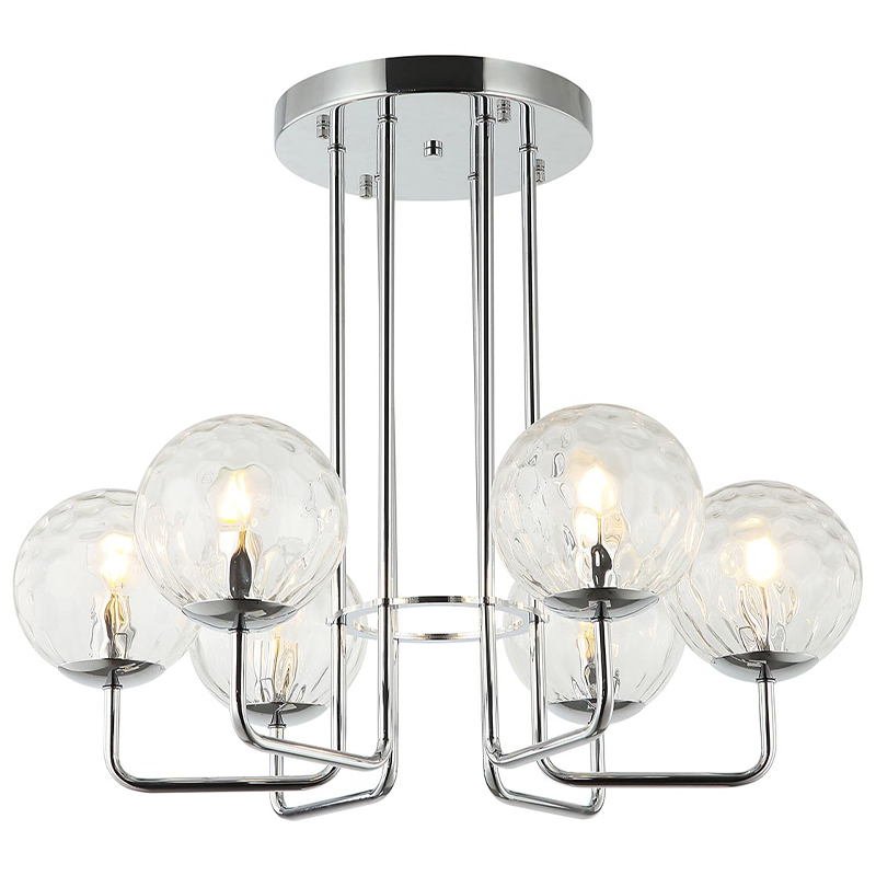 Люстра Hartley Chandelier 6 Хром Прозрачный Люстра Hartley Chandelier 6 Хром Прозрачный во Владивостоке | Loft Concept