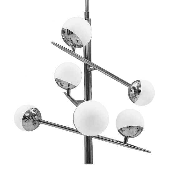 Подвесной светильник Ponte Chandelier Chromium Белый Хром Подвесной светильник Ponte Chandelier Chromium Белый Хром во Владивостоке | Loft Concept