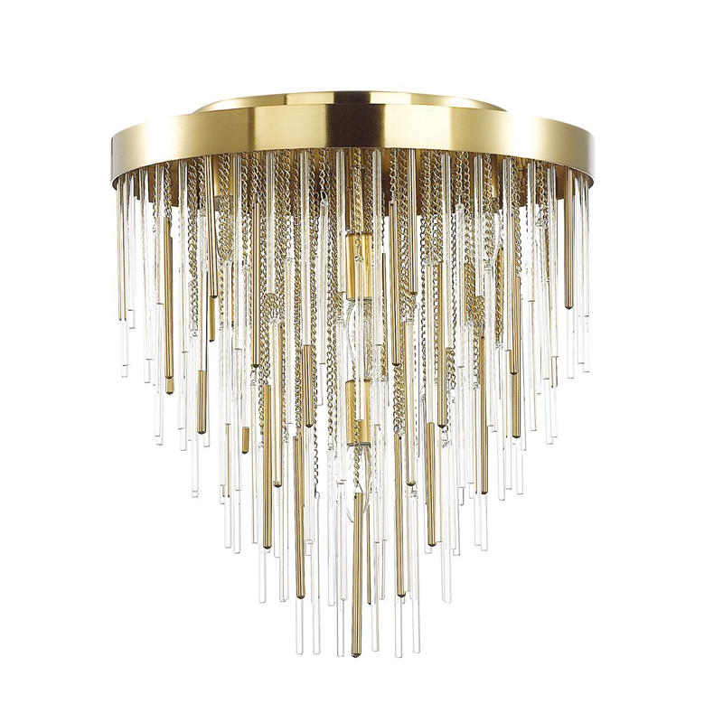 Потолочный светильник Luxury Gold & Glass Stripes Золотой Потолочный светильник Luxury Gold & Glass Stripes Золотой во Владивостоке | Loft Concept