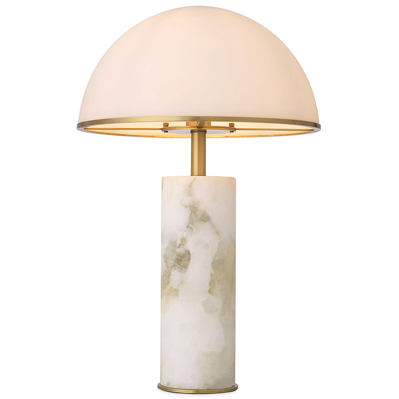 Настольная лампа Eichholtz Table Lamp Vaneta Белое матовое стекло Латунь Настольная лампа Eichholtz Table Lamp Vaneta Белое матовое стекло Латунь во Владивостоке | Loft Concept