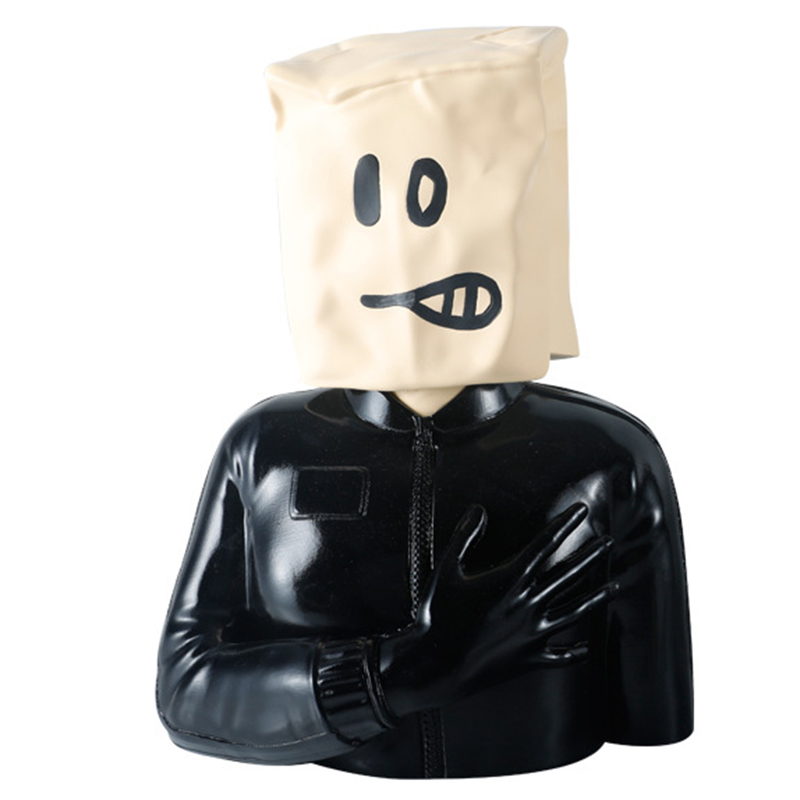 Статуэтка Banksy Package on Head Черный Бежевый Статуэтка Banksy Package on Head Черный Бежевый во Владивостоке | Loft Concept