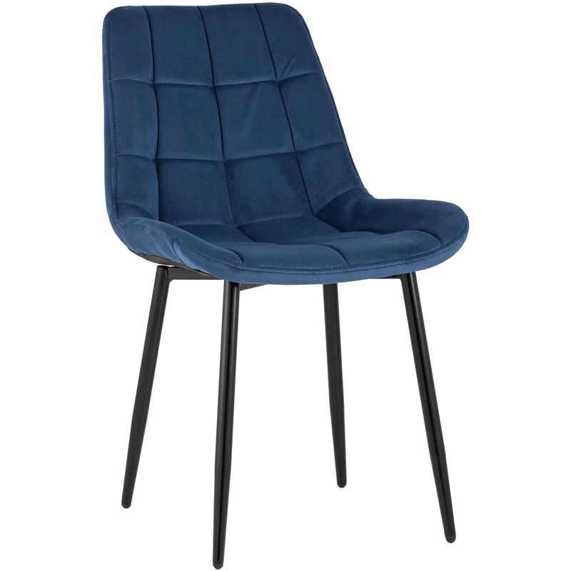 Стул NANCY Chair Синий Цвет Черные Ножки Синий Черный во Владивостоке | Loft Concept 