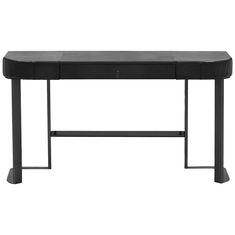 Рабочий стол Hart Leather Desk Черный Рабочий стол Hart Leather Desk Черный во Владивостоке | Loft Concept