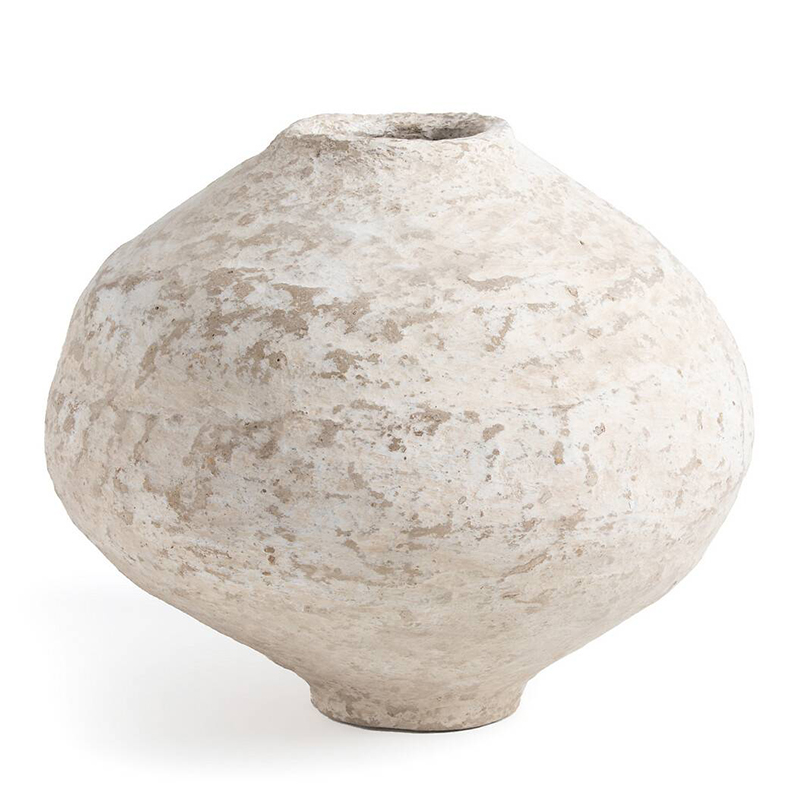 Ваза Csaba Papier Mache Vase 35 Бежево-серый Ваза Csaba Papier Mache Vase 35 Бежево-серый во Владивостоке | Loft Concept
