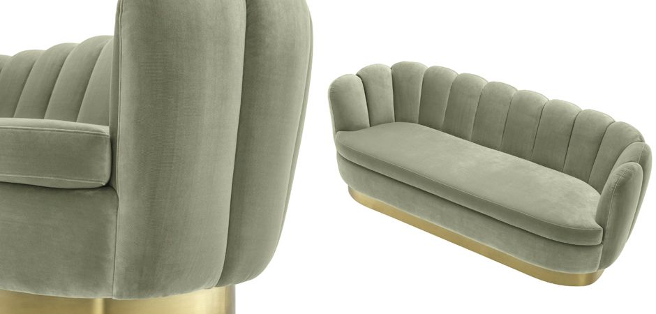 Диван Eichholtz Sofa Mirage pistache green Диван Eichholtz Sofa Mirage pistache green - Loft-Concept во Владивостоке