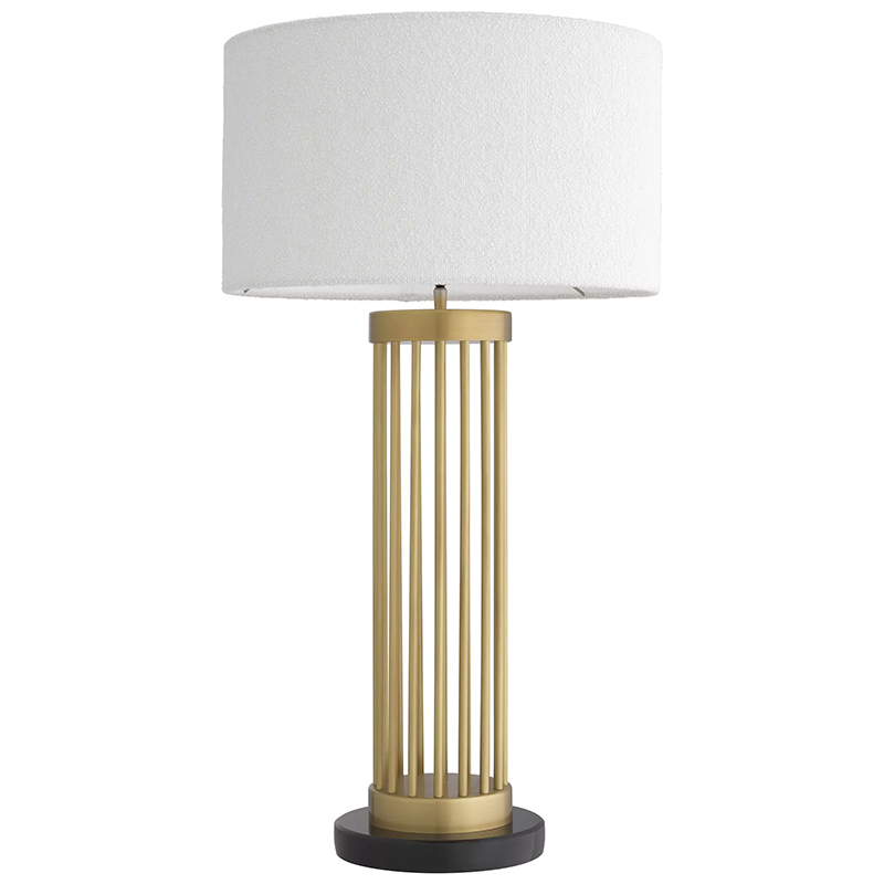 Настольная лампа Eichholtz Table Lamp Condo Brass Белый Латунь Черный во Владивостоке | Loft Concept 