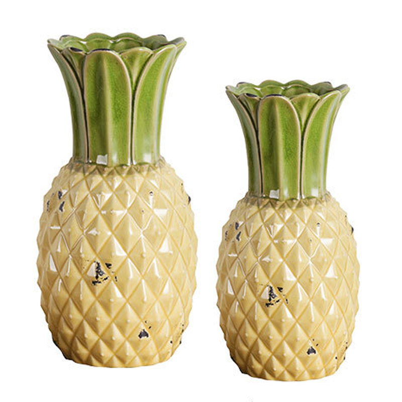 Ваза Pineapple Vase Желтый Зеленый шалфей Ваза Pineapple Vase Желтый Зеленый шалфей во Владивостоке | Loft Concept