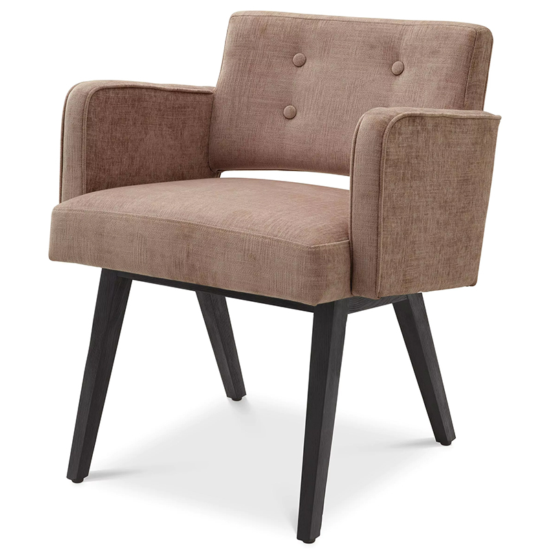 Стул Eichholtz Dining Chair Locarno Песочный Черный во Владивостоке | Loft Concept 