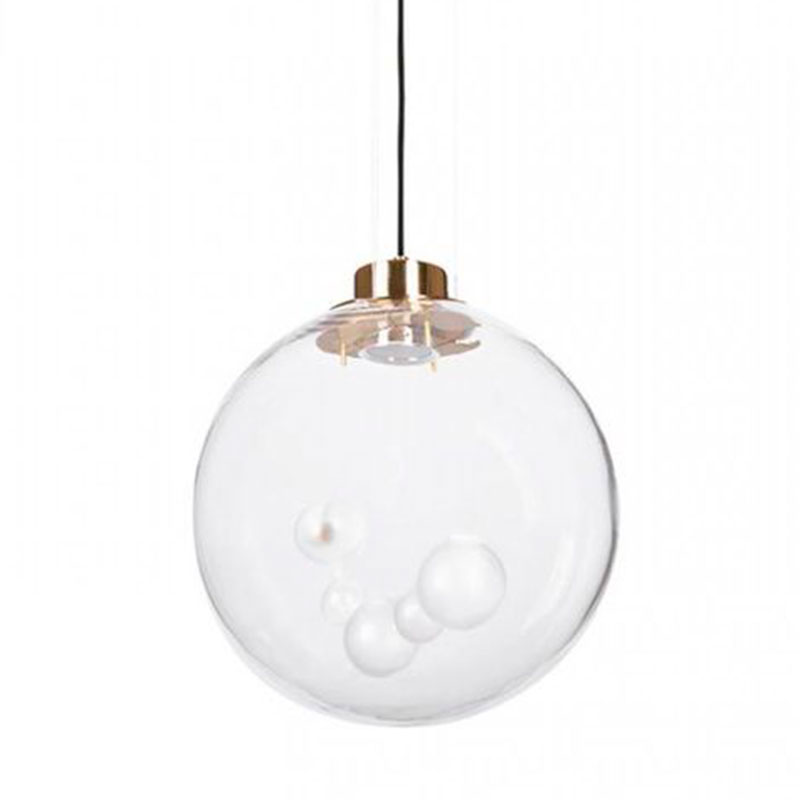 Подвесной светильник Lamps Inside Bubbles bottom round Золотой Прозрачный Подвесной светильник Lamps Inside Bubbles bottom round Золотой Прозрачный во Владивостоке | Loft Concept