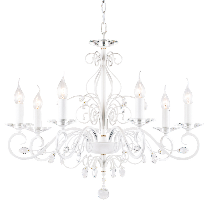 Люстра Magali Chandelier 72 Белый Прозрачный Люстра Magali Chandelier 72 Белый Прозрачный во Владивостоке | Loft Concept