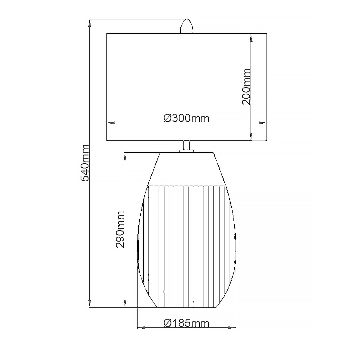 Настольная лампа с белым цилиндрическим абажуром и серебристым овальным основанием Quintiesse во Владивостоке