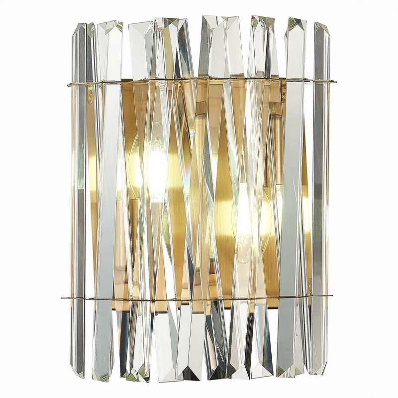 Бра Kaeden Glass Gold Wall Lamp Золотой Прозрачный Бра Kaeden Glass Gold Wall Lamp Золотой Прозрачный во Владивостоке | Loft Concept