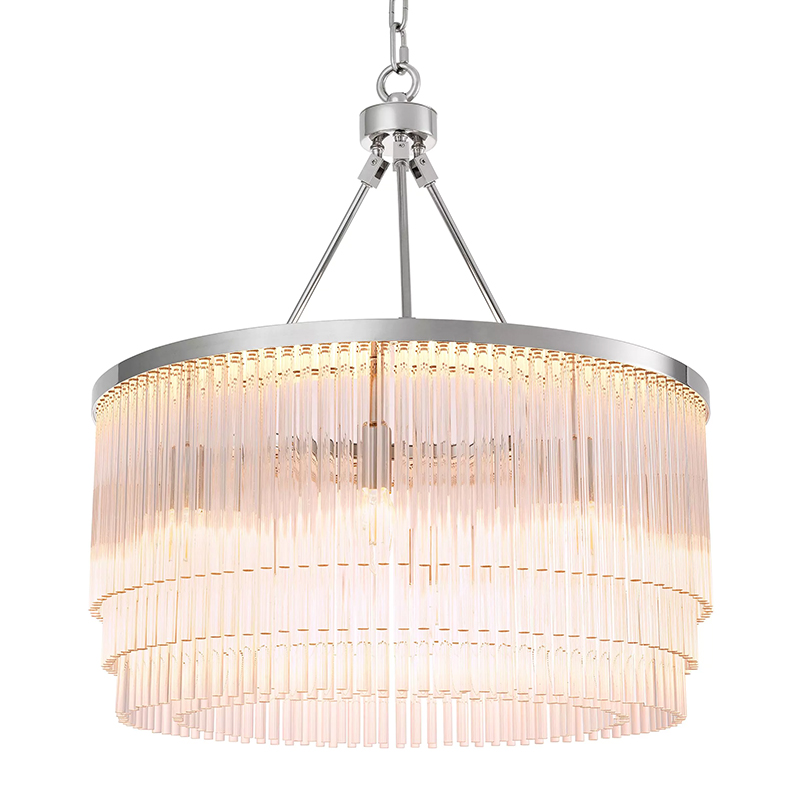 Люстра Eichholtz Chandelier Hector S Nickel Никель Прозрачное Стекло Люстра Eichholtz Chandelier Hector S Nickel Никель Прозрачное Стекло во Владивостоке | Loft Concept