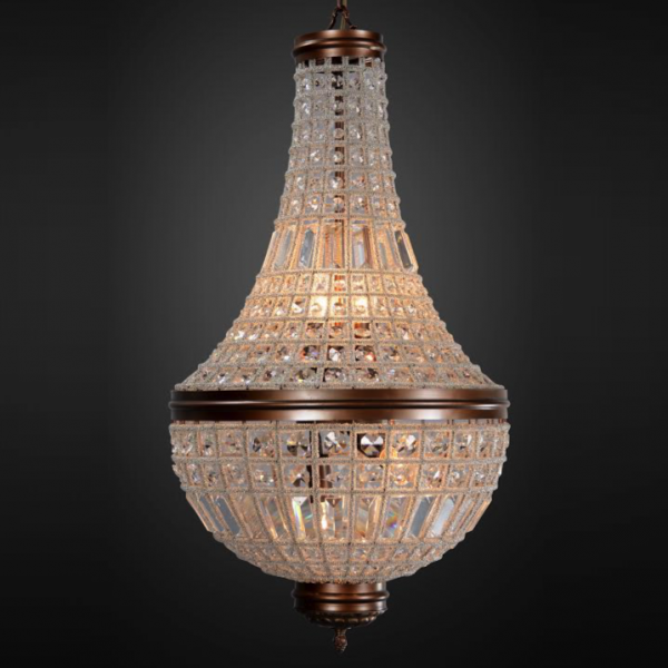 Люстра RH 19th c. Casbah Crystal Pendant Tall 45 Темная бронза винтаж Люстра RH 19th c. Casbah Crystal Pendant Tall 45 Темная бронза винтаж во Владивостоке | Loft Concept