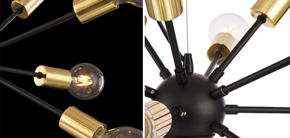 Люстра Sputnik 12 Black and Gold Люстра Sputnik 12 Black and Gold - Loft-Concept во Владивостоке