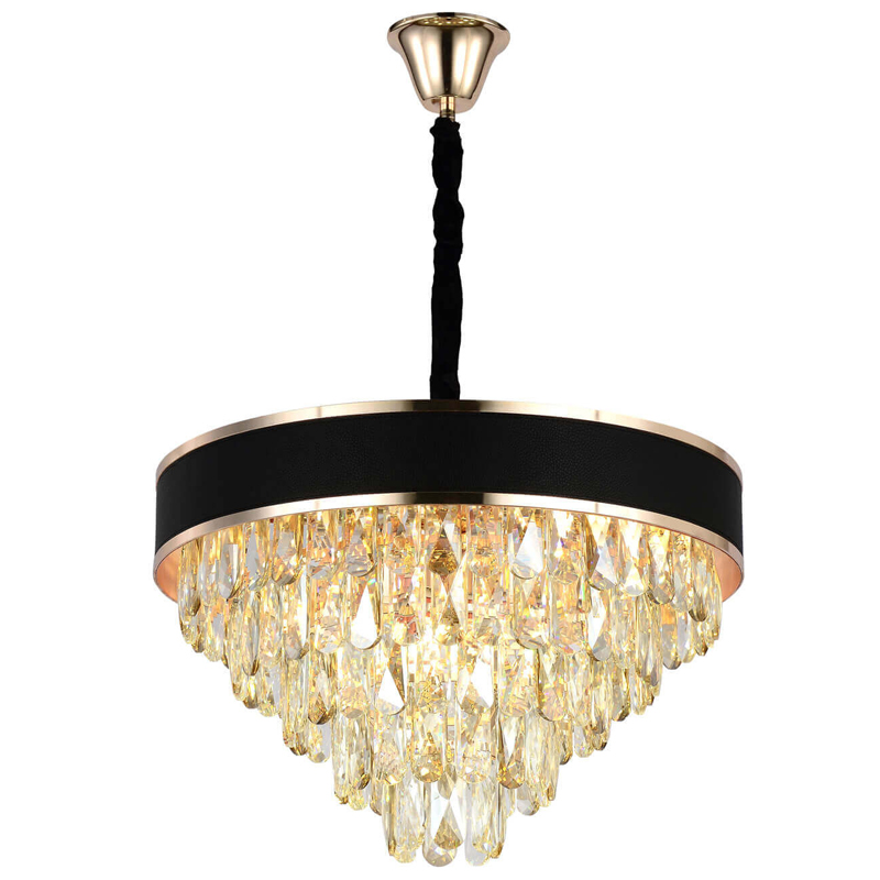 Люстра  Holi Cascade Elegant With Golden Line light Каскад D 52 Черный во Владивостоке | Loft Concept 