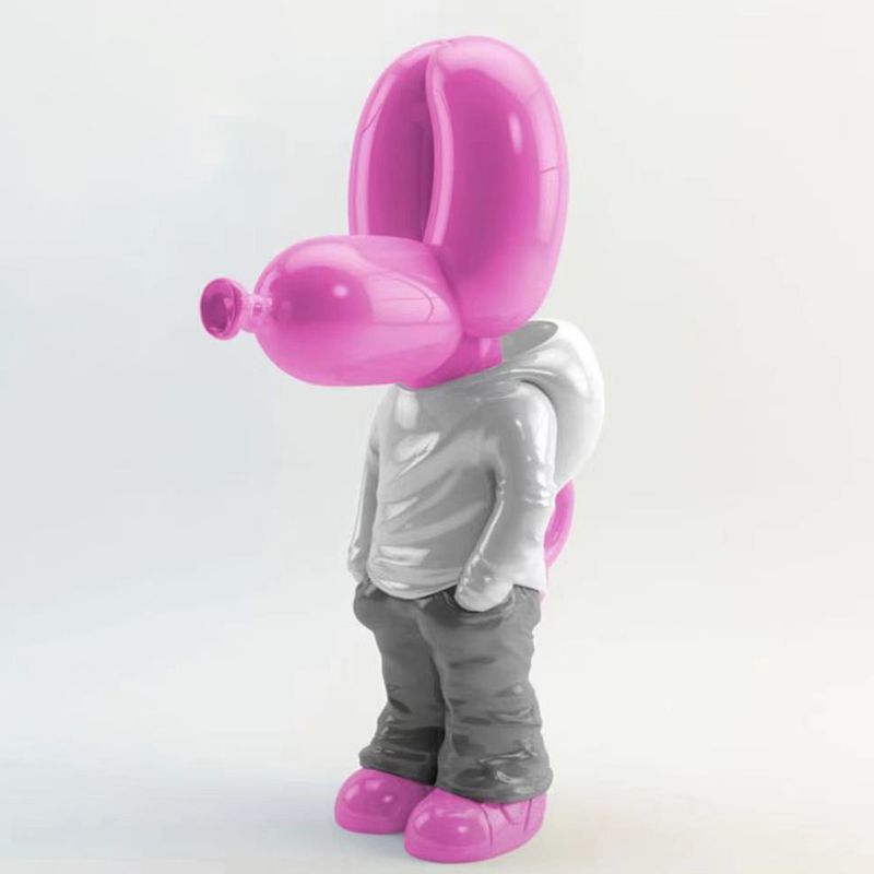 Статуэтка Pink Balloon Dog Розовый Белый Серый Статуэтка Pink Balloon Dog Розовый Белый Серый во Владивостоке | Loft Concept